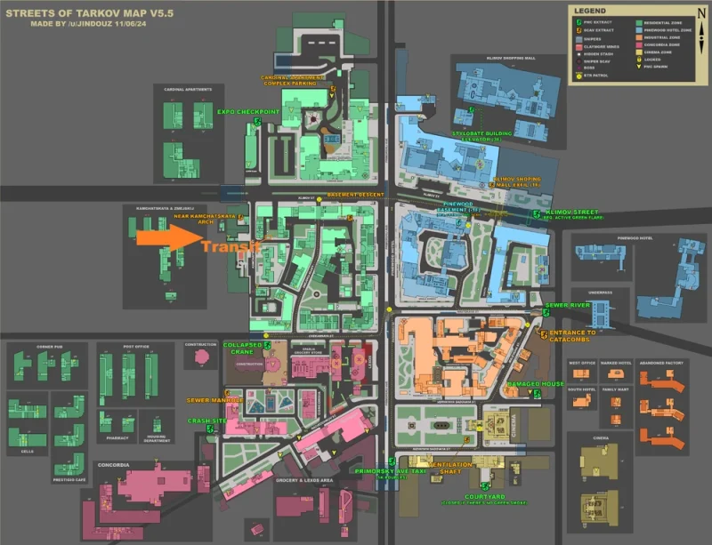 StreetsTransitToLabsMap