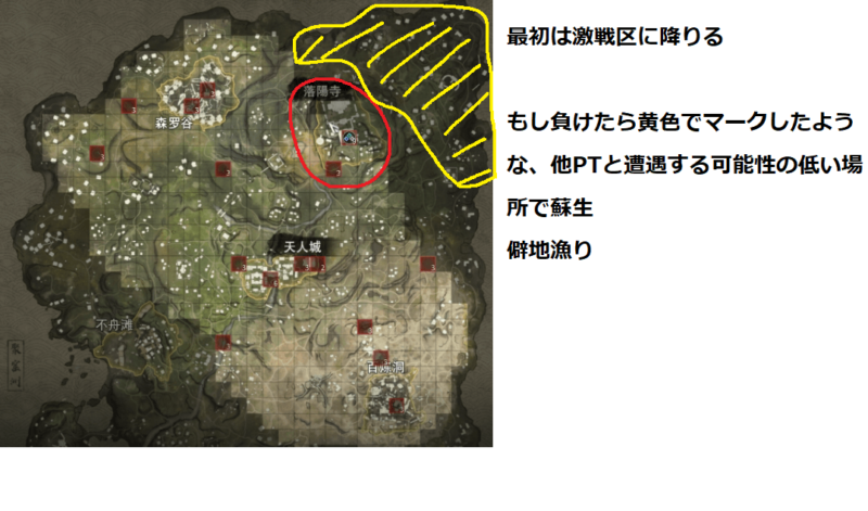 【NARAKA:BLADEPOINT】トリオ ランカー 攻略 降下場所 コツ