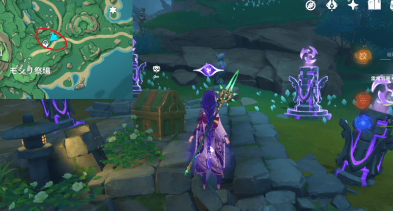 モシリ祭場のワープポイント付近