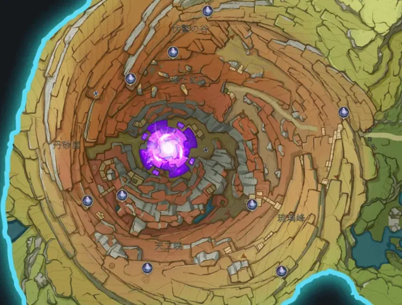 テイワットマップ・老石の位置