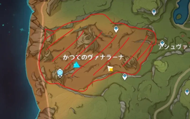 「かつてのヴァナラーナ」の範囲内