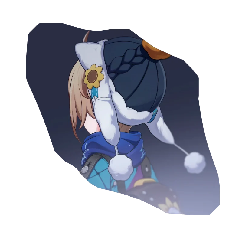 杖を手に雪道を歩く早朝