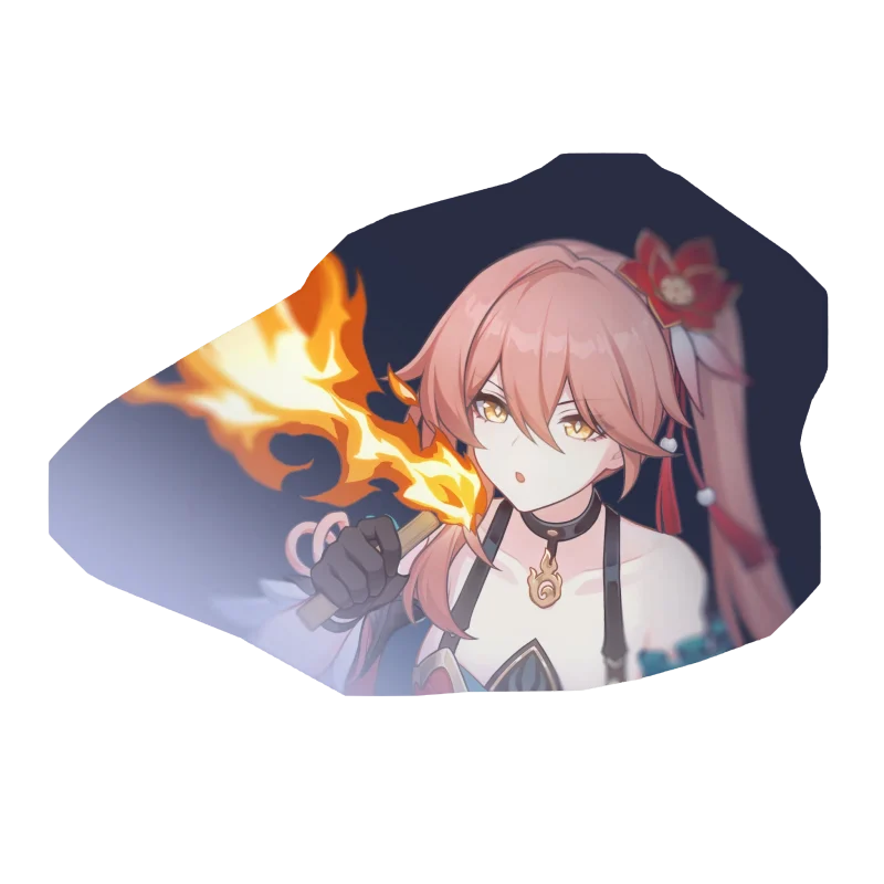 胸元で岩砕き