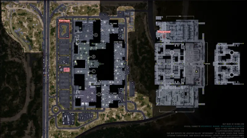 Interchangeのカートトラックと遊び場