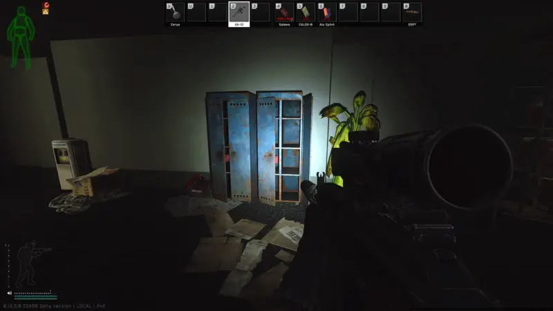 西棟地下金属棚の中(レッドカードキー)