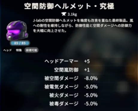 空間防御ヘルメット・究極
