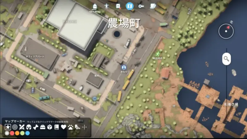 農場町のオフィスビル入口(MAP)