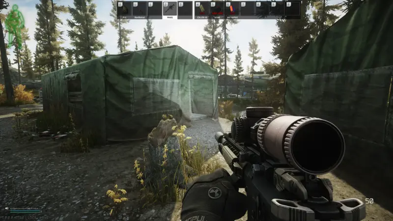 Interchangeの山にあるTeraGroupのキャンプ地