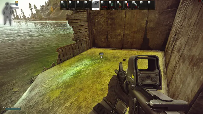 指定の場所にフライトレコーダーを置く2