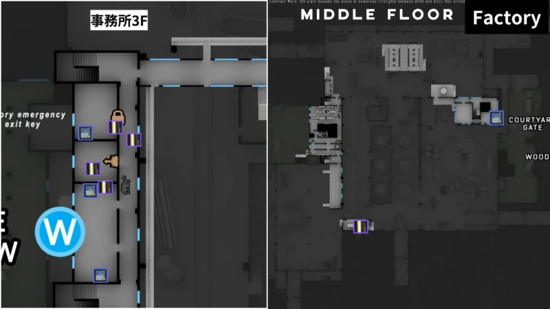 Factoryの機密文書スポーン場所1