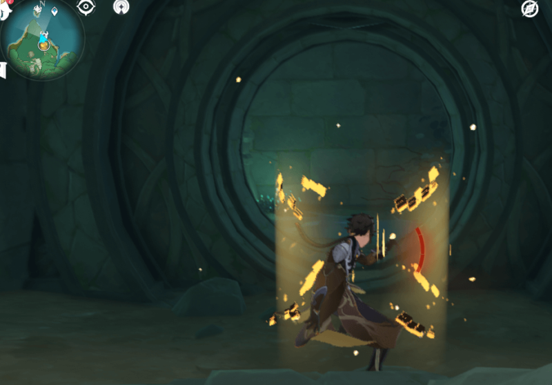 【原神】恒常からくり陣形 空間 見えない壁 バリア 入り方 刃連島 ワープポイント