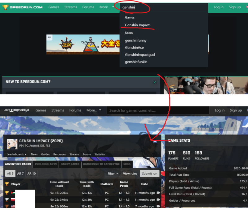 【原神】RTA リセマラ 冒険者ランク5 7 10 30連 最速 最高速度 speedrun
