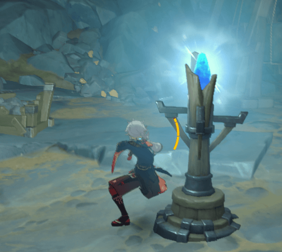 九霄の石の残片 尾栓の安全装置を解除する シグナル 観察 層岩巨淵 安全距離爆破装置 信号ガイド 原神 げんしん クエスト