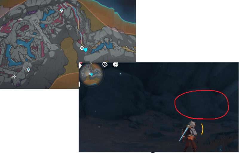 紫色の文字 消える文字 実績 そうがんきょえん 層岩巨淵 原神 げんしん 9文字の伝言 場所 画像 位置 