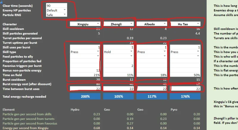 原神 げんしん 元素チャージ効率 元チャ 計算 考察 Zakharov ER Calculator 計算機 使い方